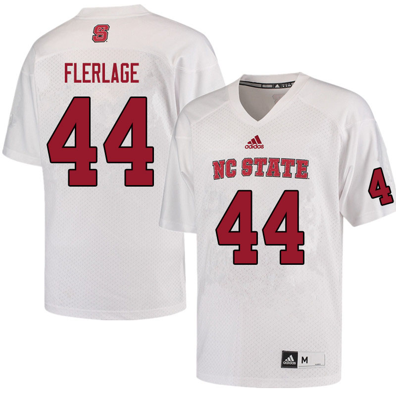 Men #44 Bernard Flerlage NC State Wolfpack College Football Jerseys Sale-White - Click Image to Close
